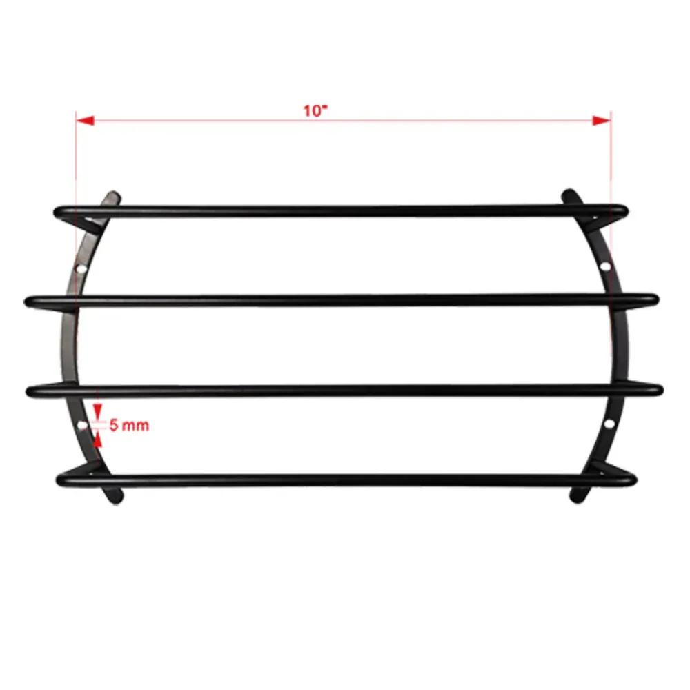 10" Car Subwoofer and Speaker Grille - Black Metal (Pair)