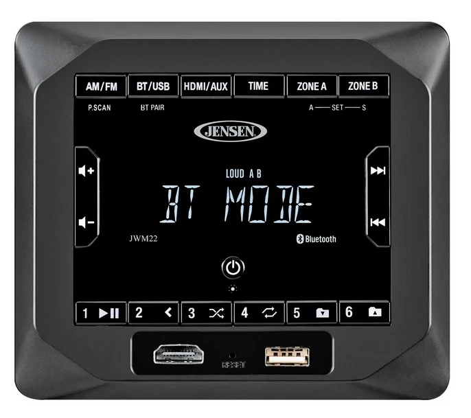 Jensen RV Receiver (USB / AUX / HDMI / Bluetooth)