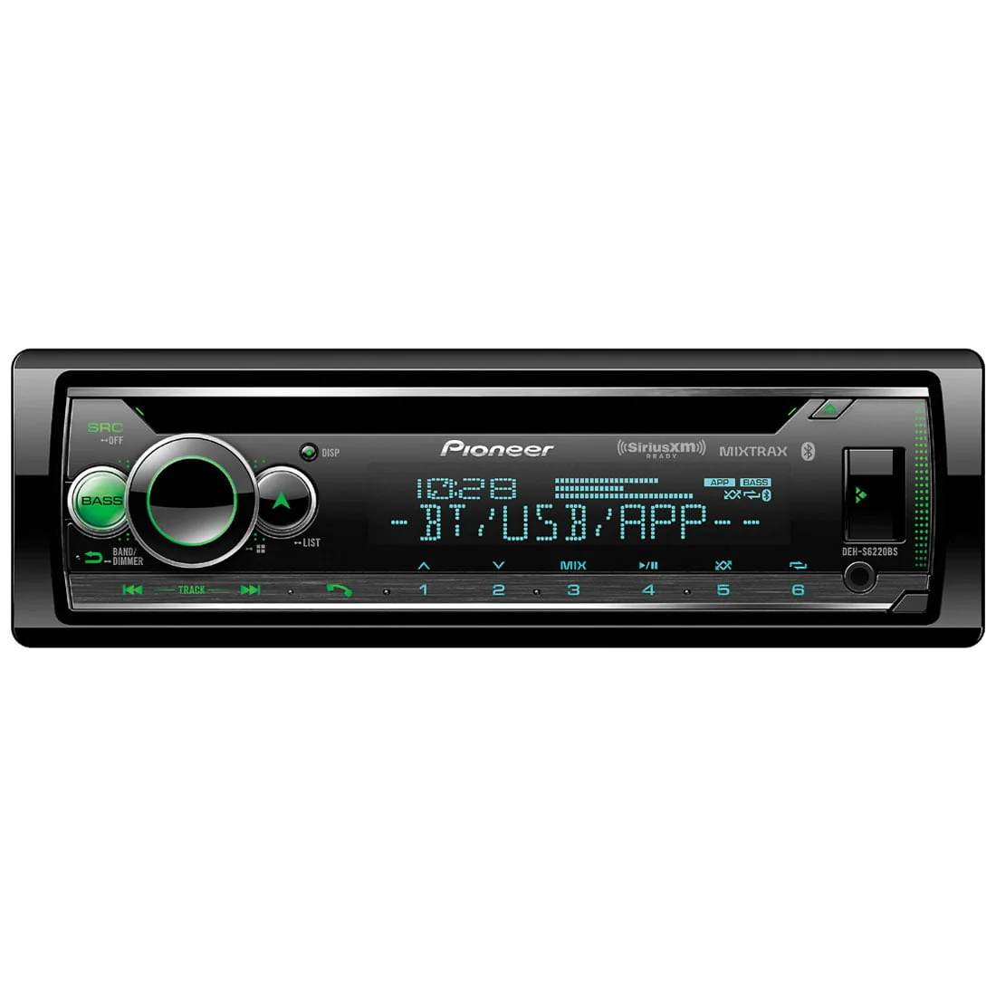 PIONEER DEH-S6220BS Single Din CD Receiver with BT