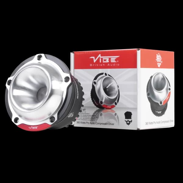 Vibe BlackDeath Pro BDPRO4TV0: 4 inch Compression Horn Driver Tweeter by Vibe Audio