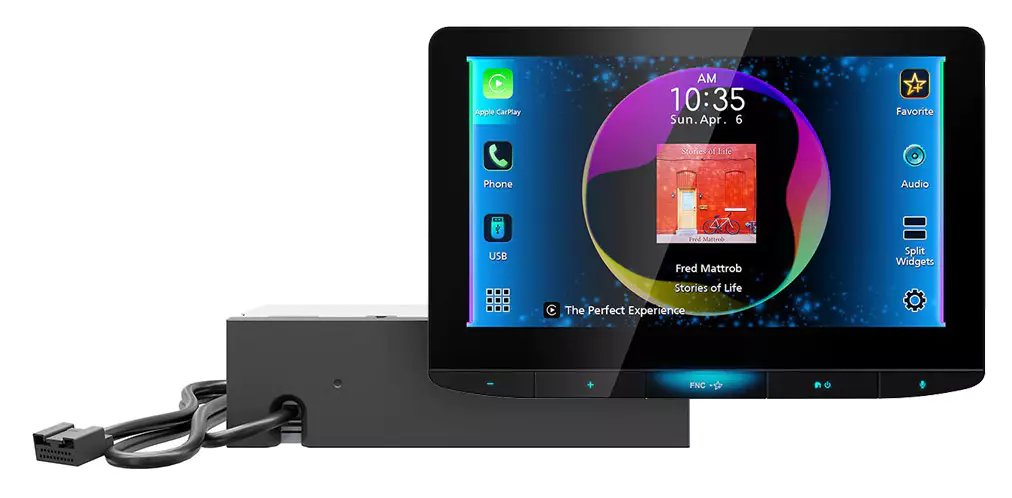 JVC Modular Receiver 10.1" Floating Mount - BT / WL CarPlay & AA / SXM Ready KW-Z1000AW