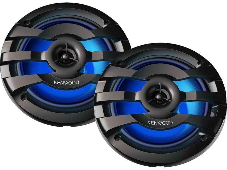 Kenwood KFC-1673MRBL 6-1/2" 2-way marine speakers with built-in LED lights (Black)