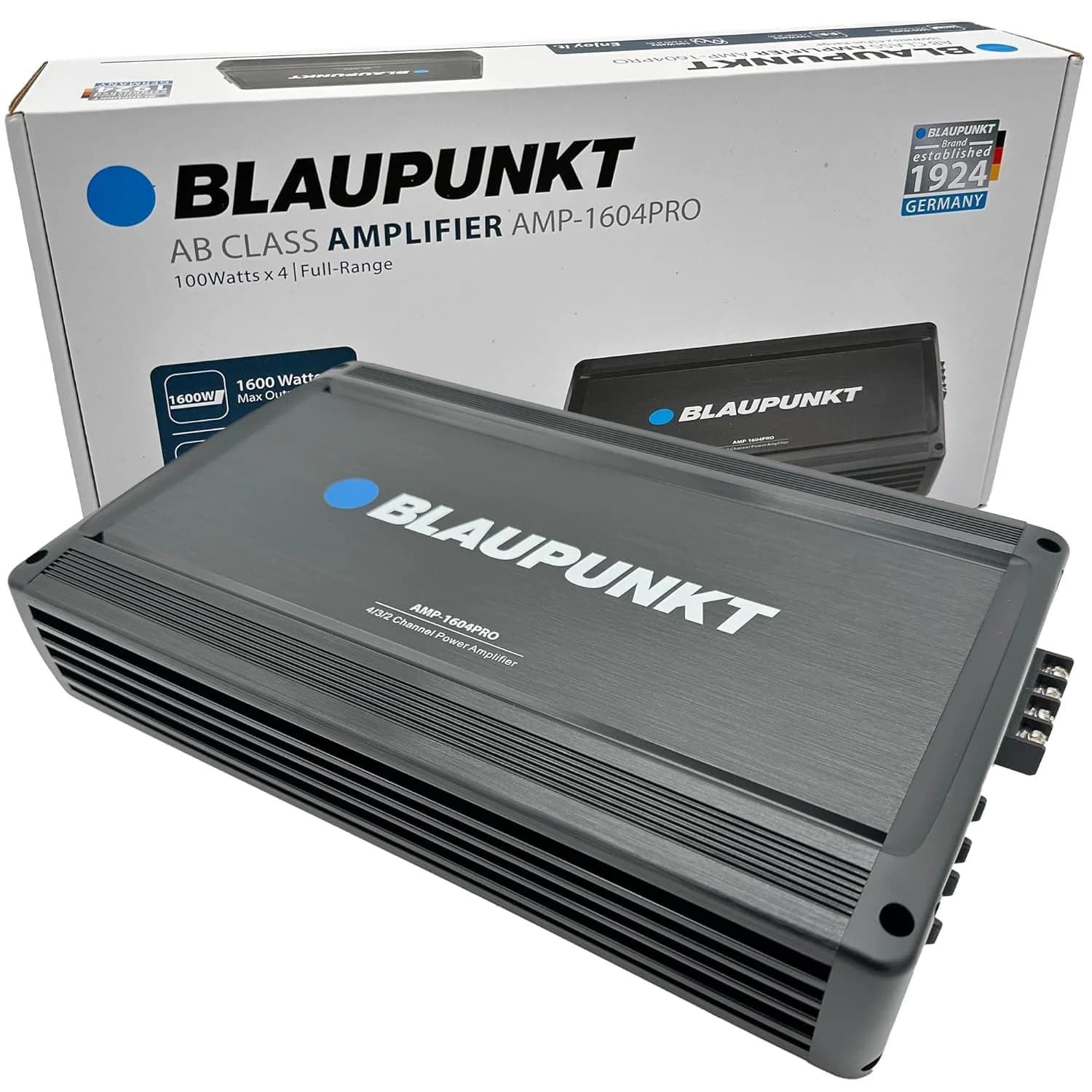 Blaupunkt AMP-1604PRO Car Audio 4/3/2-Channel Full Range 2 Ohm Stable Amp Amplifier 1600 Watts Max
