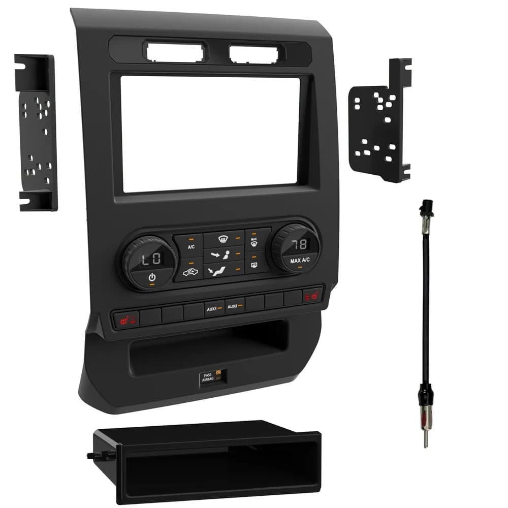 Metra Premium Ford w/ Manual Climate S/DDin Dash Kit ('15 - '17) 99-5849CH by Audiomotivez
