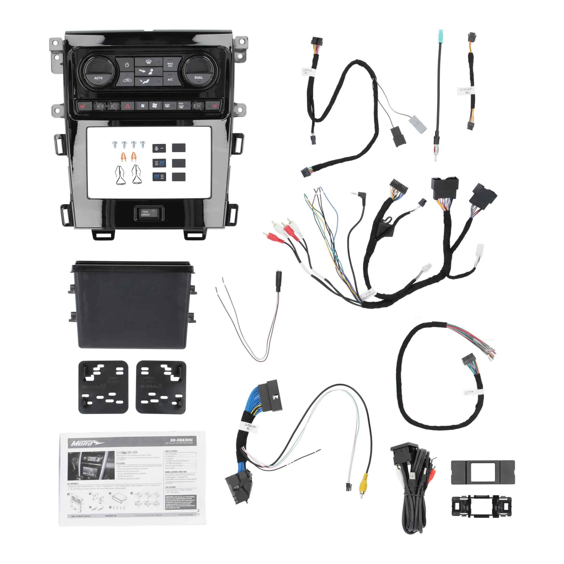 Metra Premium Ford Edge w/ 8" Screen S/DDin Dash Kit ('11 - '14) 99-5863HG by Audiomotivez
