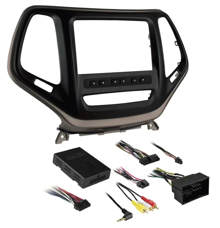 Metra Double-DIN Dash Kit for 2014-Up Jeep Cherokee Latitude/Limited, Bronze (99-6526BZ) by Audiomotivez