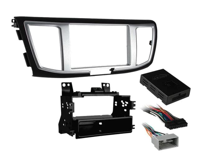 Metra Single/Double-DIN Dash Kit for 2013-2017 Honda Accord, Silver Accent (99-7804B) by Audiomotivez