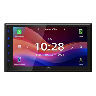 JVC S/DDin Mechless Receiver (6.8" - BT / CarPlay & Android Auto / SXM Ready) by AMZ Distribution Ltd.