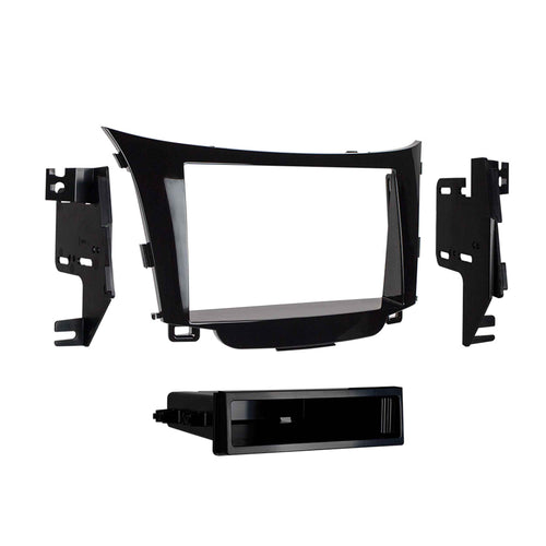 Metra Hyundai Elantra GT SDin Dash Kit (High Gloss Black) ('13 - up)   99-7357HG by Audiomotivez