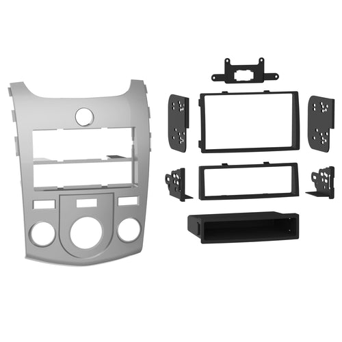 Metra Kia Forte S/DDin Dash Kit (Silver) ('10 - up)   99-7338S by Audiomotivez