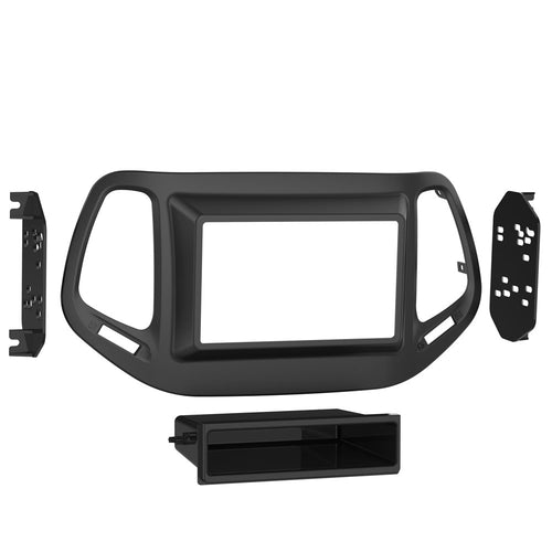 Metra Jeep Compass w/ Sport Trim SDin Dash Kit ('17.5 - up)   99-6545B by Audiomotivez