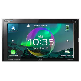 JVC DDin Mechless Receiver (6.75" - BT / Wireless CarPlay & AA / SXM Ready) by AMZ Distribution Ltd.