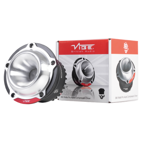 Vibe BlackDeath Pro BDPRO4TV0: 4 inch Compression Horn Driver Tweeter by Vibe Audio