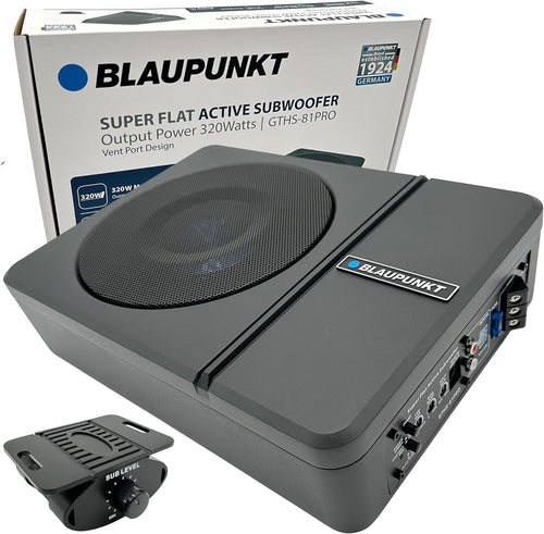 BLAUPUNKT GTHS-81PRO 8" Amplified Subwoofer 320-Watts Active Flat Compact Design by Blaupunkt
