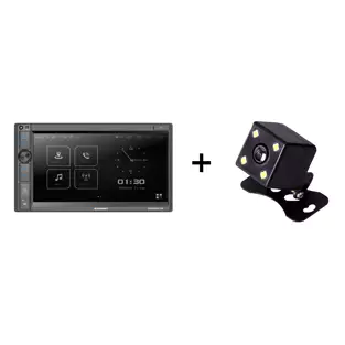 Blaupunkt ORLANDO750-CAM Double DIN Receiver + Mini Rear View Camera by AMZ Distribution Ltd.